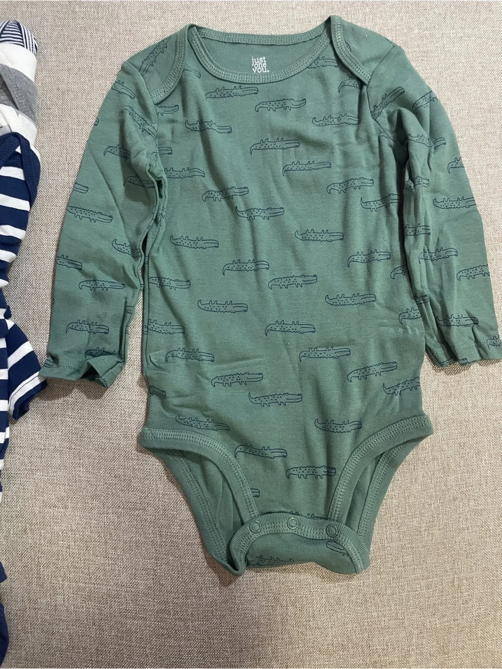 Carter's Short-Sleeve Bodysuit Pack - Green, Navy, Gray, White